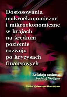 Dostosowania makroekonomiczne i mikroekonomiczne w krajach na średnim poziomie rozwoju po kryzysach - Outlet - Andrzej Wojtyna