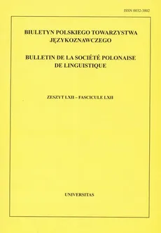 Biuletyn Polskiego Towarzystwa Językoznawczego. Zeszyt LXIX - Roman Laskowski