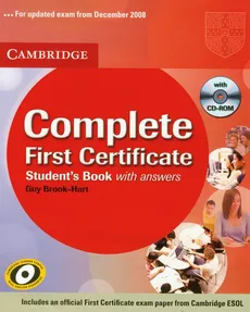Complete First Certificate student's book with CD - Guy Brook-Hart