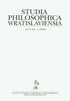 Studia Philosophica Wratislaviensia vol.5 fasc.1 - Outlet