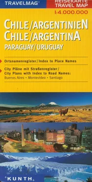 Travelmag Chile / Argentina / Paraguay / Uruguay 1:4000000
