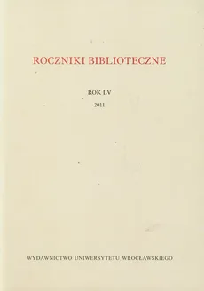Roczniki biblioteczne LV/2011