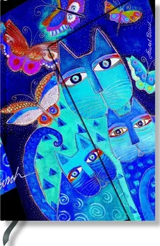 Notatnik Midi Blue Cats & Butterflies