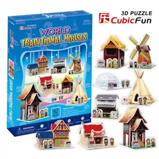 Puzzle 3D World traditional houses