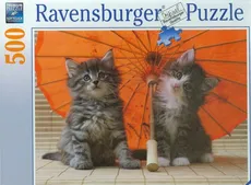 Puzzle 500 Kocięta pod parasolem