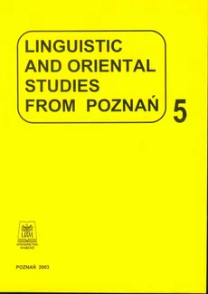 Linguistic and oriental studies from Poznań vol. 5 - Alfred Majewicz