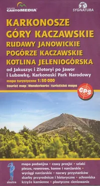 Karkonosze Góry Kaczawskie Rudawy Janowickie Pogórze Kaczawskie Kotlina Jeleniogórska mapa turystyczna 1: 50 000