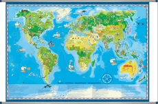 Świat mapa ścienna dla dzieci