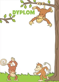 Dyplomy dziecięce Małpki