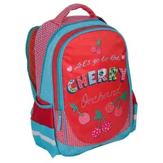 Plecak szkolny Cherry niebiesko-czerwony