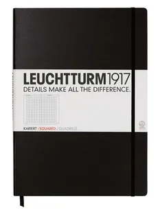 Notatnik Leuchtturm Master Classic w kratkę czarny