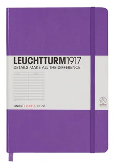 Notatnik Leuchtturm Medium w linie fioletowy