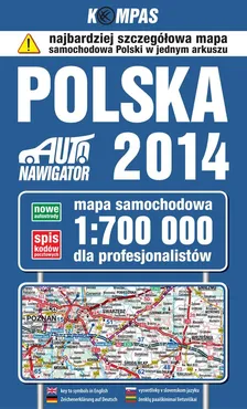 Polska 2014 Mapa samochodowa dla profesjonalistów 1:700 000 - Outlet