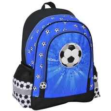 Plecak szkolny z piłką niebieski