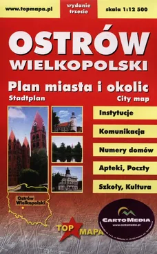 Ostrów Wielkopolski Plan miasta i okolic 1:12 500 - Outlet