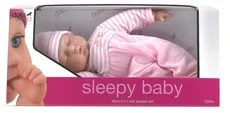 Lalka bobas 30 cm sleepy baby różowa
