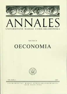 Annales XLIV Oeconomia - Outlet