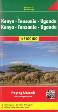 Kenia Tanzania Uganda mapa 1:2 000 000 - Outlet