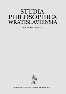 Studia philosophica wratislaviensia 3/2014 - Outlet