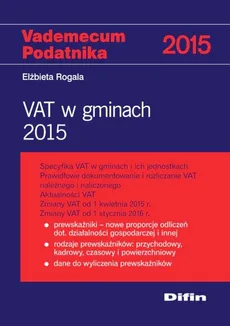 VAT w gminach 2015 - Outlet - Elżbieta Rogala