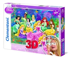 Puzzle 104 3D Vision Disney Księżniczki - Outlet