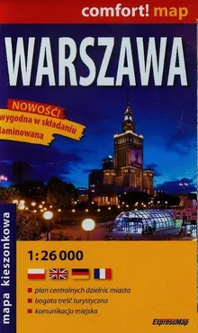 Warszawa mapa kieszonkowa 1:26 000
