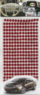 Kryształki samoprzylepne ozdobne 260 sztuk czerwone