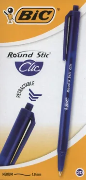 Round Stic Clic niebieski pudełko 20 sztuk