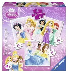 Puzzle Disney Księżniczki 3w1