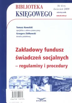 Biblioteka Księgowego 04/2009 - Outlet - Tomasz Kowalski, Grzegorz Ziółkowski