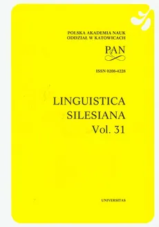 Linguistica Silesiana vol 31 - Outlet