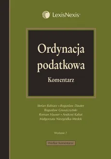Ordynacja podatkowa Komentarz - Stefan Babiarz, Bogusław Dauter, Bogusław Gruszczyński