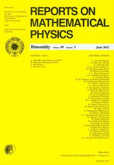Reports on Mathematical Physics 69/3/2012