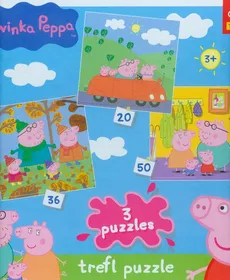 Puzzle 20 36 50 Mix Świnka Peppa