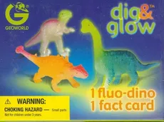 Wykopaliska świecące dinozaury mini - Triceratops