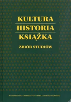 Kultura Historia Książka Zbiór studiów