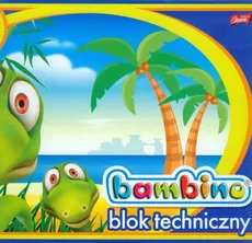 Blok techniczny A4 Bambino 10 kartek Dinozaur - Outlet