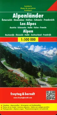 Alpy - Austria Słowenia Włochy Szwajcaria Francja mapa drogowa 1:500 000 - Outlet