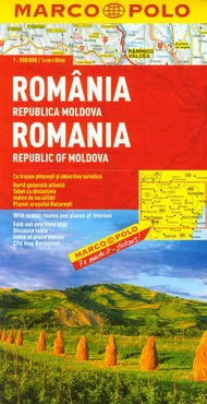 Rumunia Mołdawia mapa samochodowa 1:800 000 Marco Polo