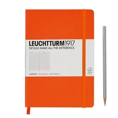 Notes Medium Leuchtturm1917 w kratkę pomarańczowy 342935