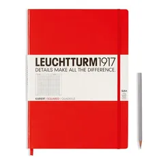Notes Master Leuchtturm1917 Slim w kratkę czerwony 340936 - Outlet