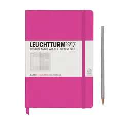 Notes Medium Leuchtturm1917 w kratkę różowy 339577