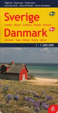 Szwecja Dania mapa 1:1 200 000 - Praca zbiorowa