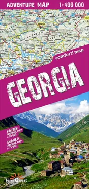 Gruzja Laminowana mapa samochodowo-turystyczna