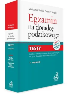 Egzamin na doradcę podatkowego Testy - Outlet - Mariusz Jabłoński, Smęda Patryk Piotr