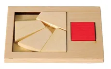 IQ-Test Puzzle Wypałnij Przestrzeń 6 Kwadrat duży, drewno