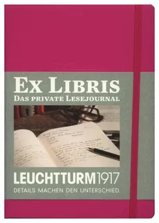 Dziennik czytelniczy Leuchtturm1917 Ex libris różowy