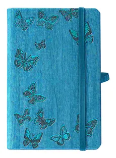 Notes A6 Ivory Motyle niebieski