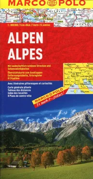 Alpy 1:800 000 w. niemiecka mapa samochodowa Marco Polo - Outlet