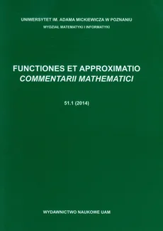 Functiones et approximatio commentarii mathematici 51.1